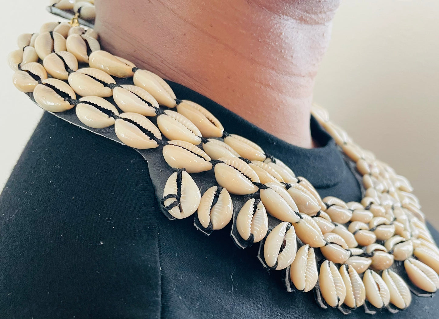 Bantu Cowrie statement necklace