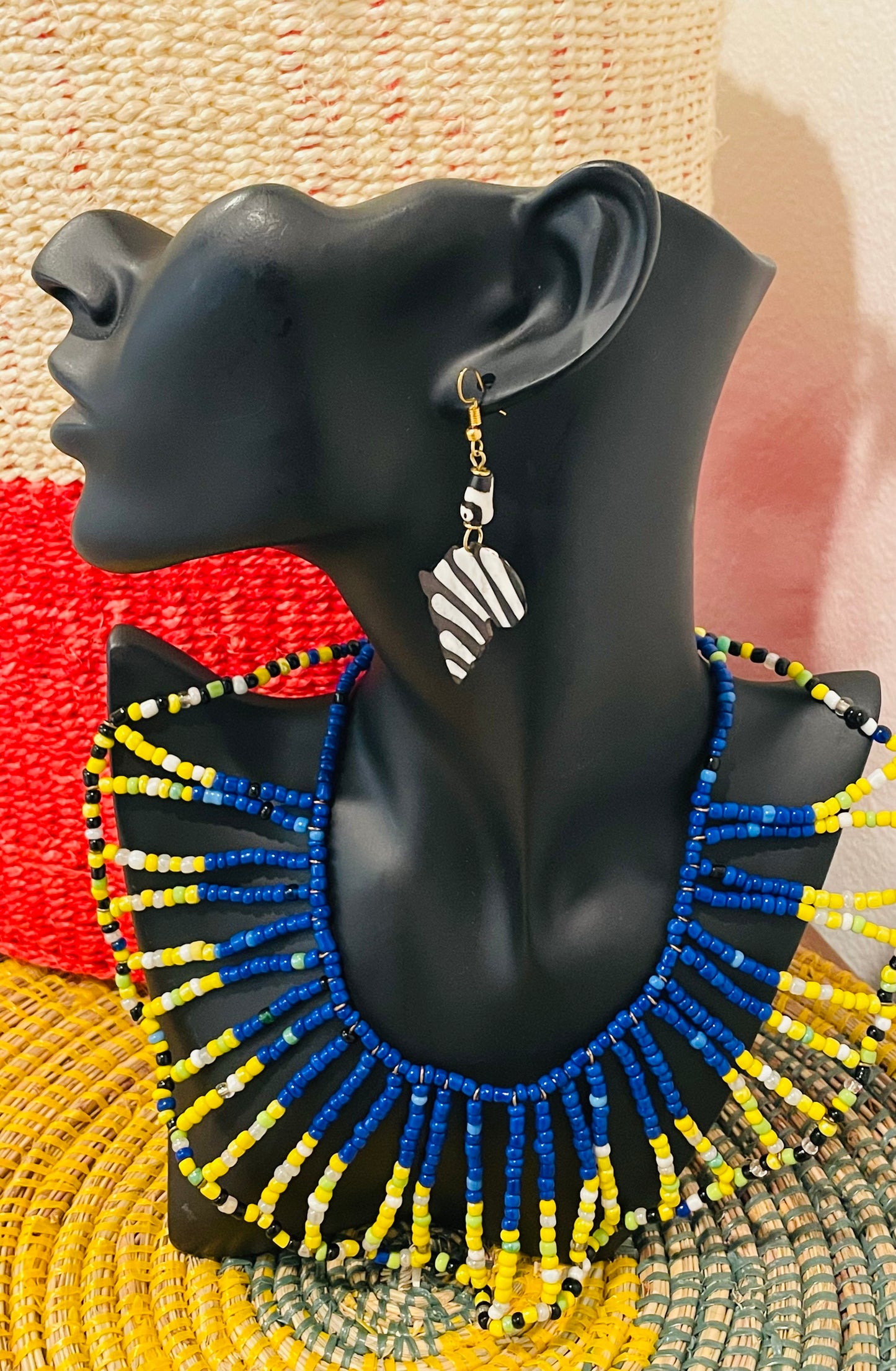 Zebra Africa Shaped Earrings