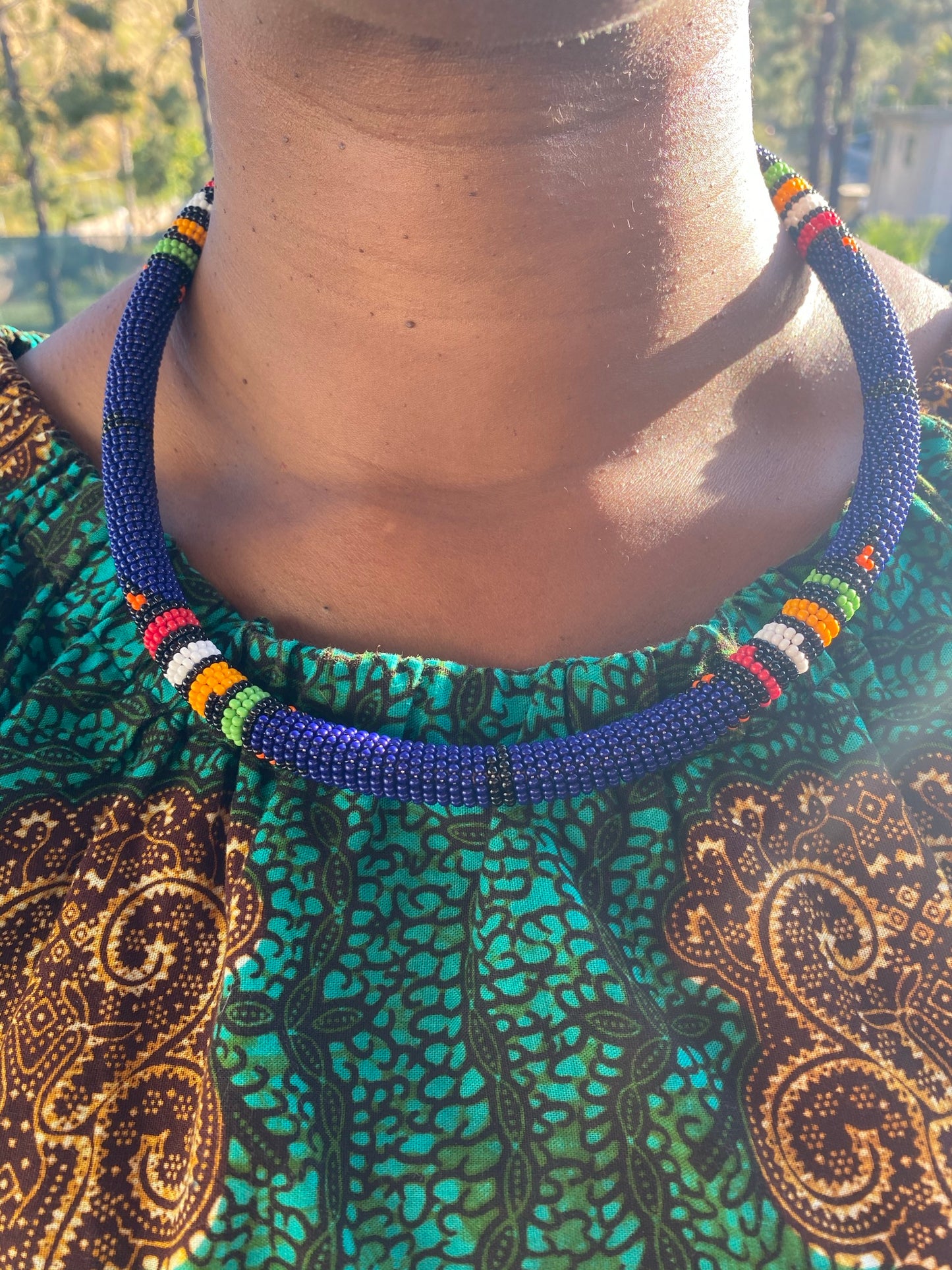 Beaded Maasai Statement Necklace