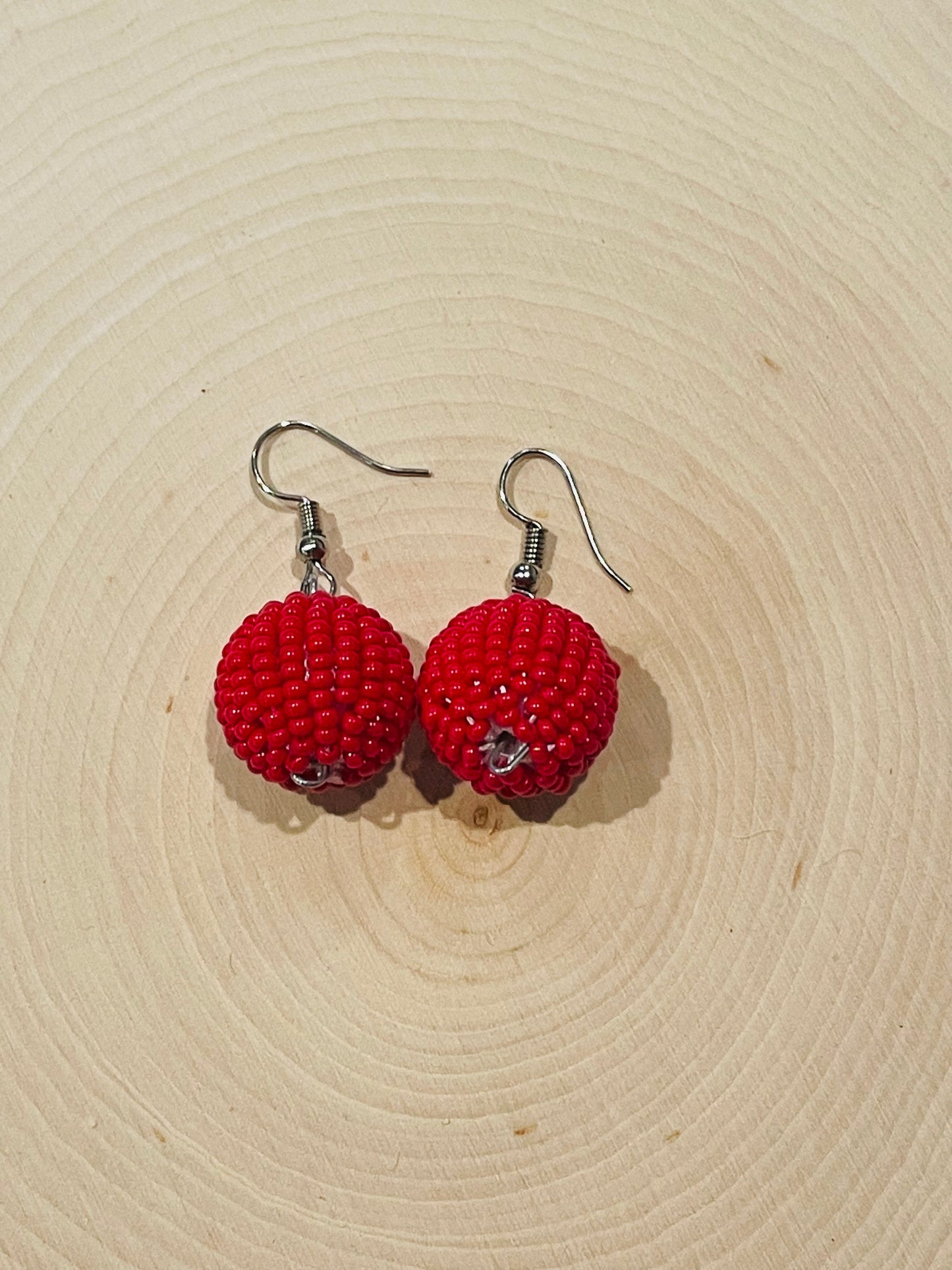 Bubble Gum Beaded Earrings- Clearance