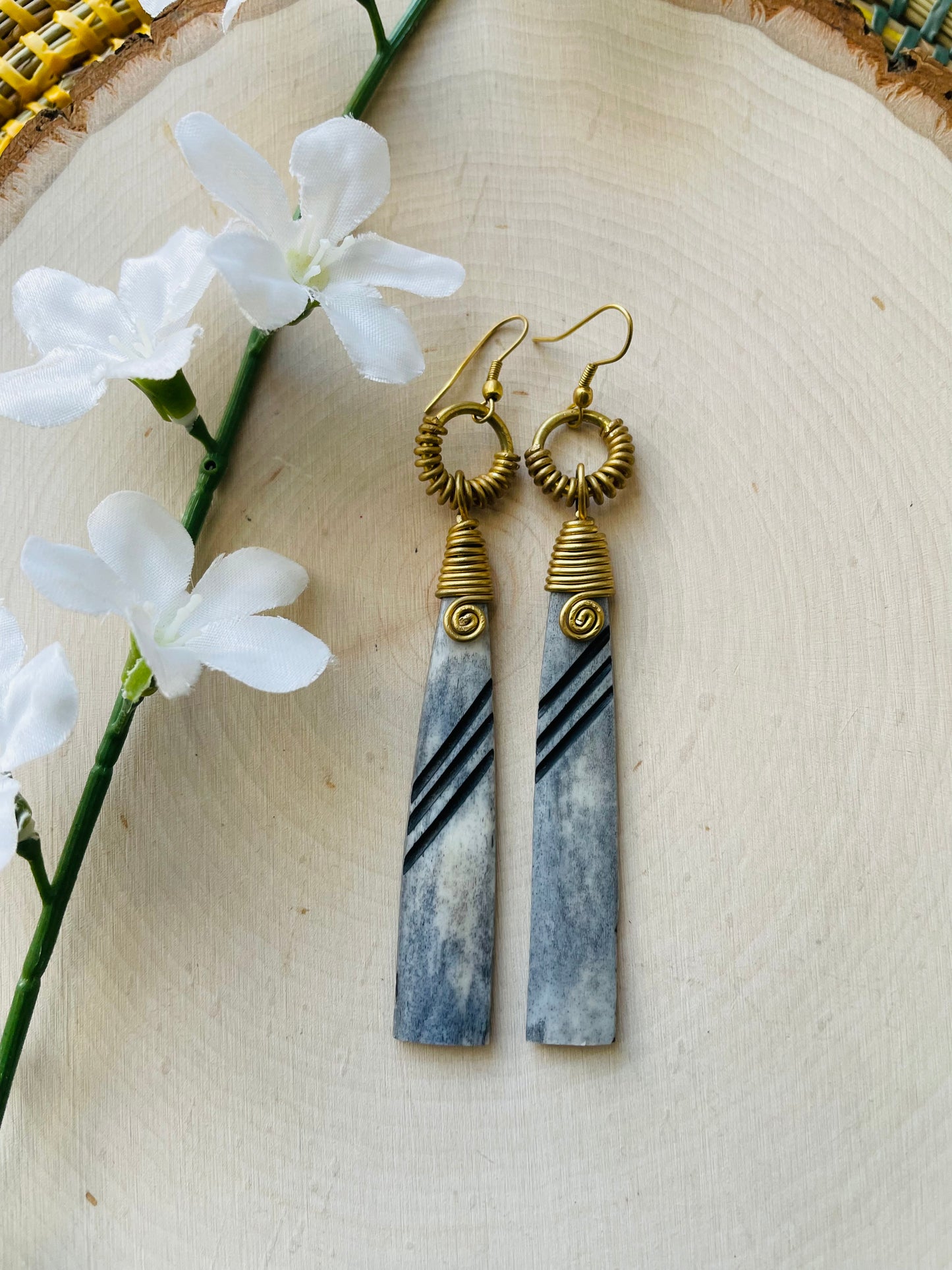 Madagascar Brass Earrings