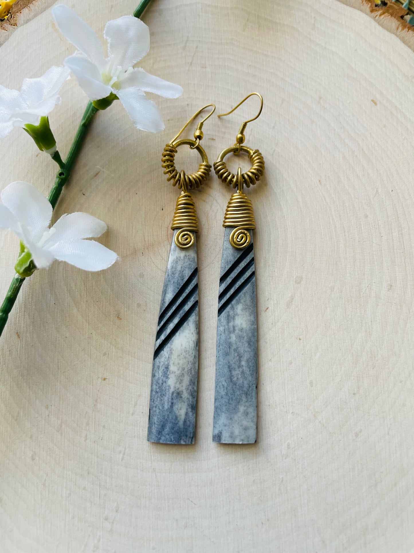 Madagascar Brass Earrings