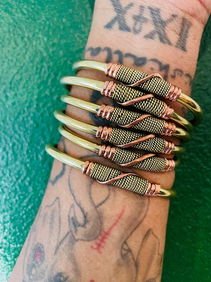 Yaoundé with a copper twist Brass  Bracelet