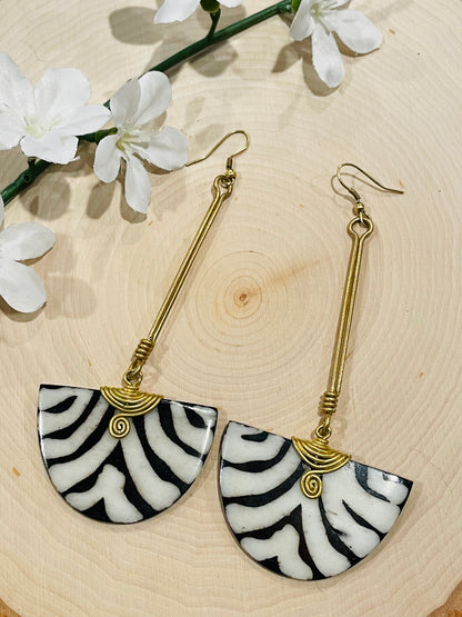 Pharaoh Zebra earrings - Long