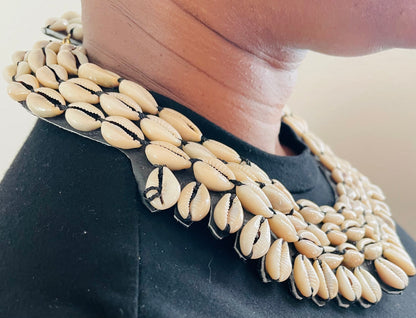 Bantu Cowrie statement necklace