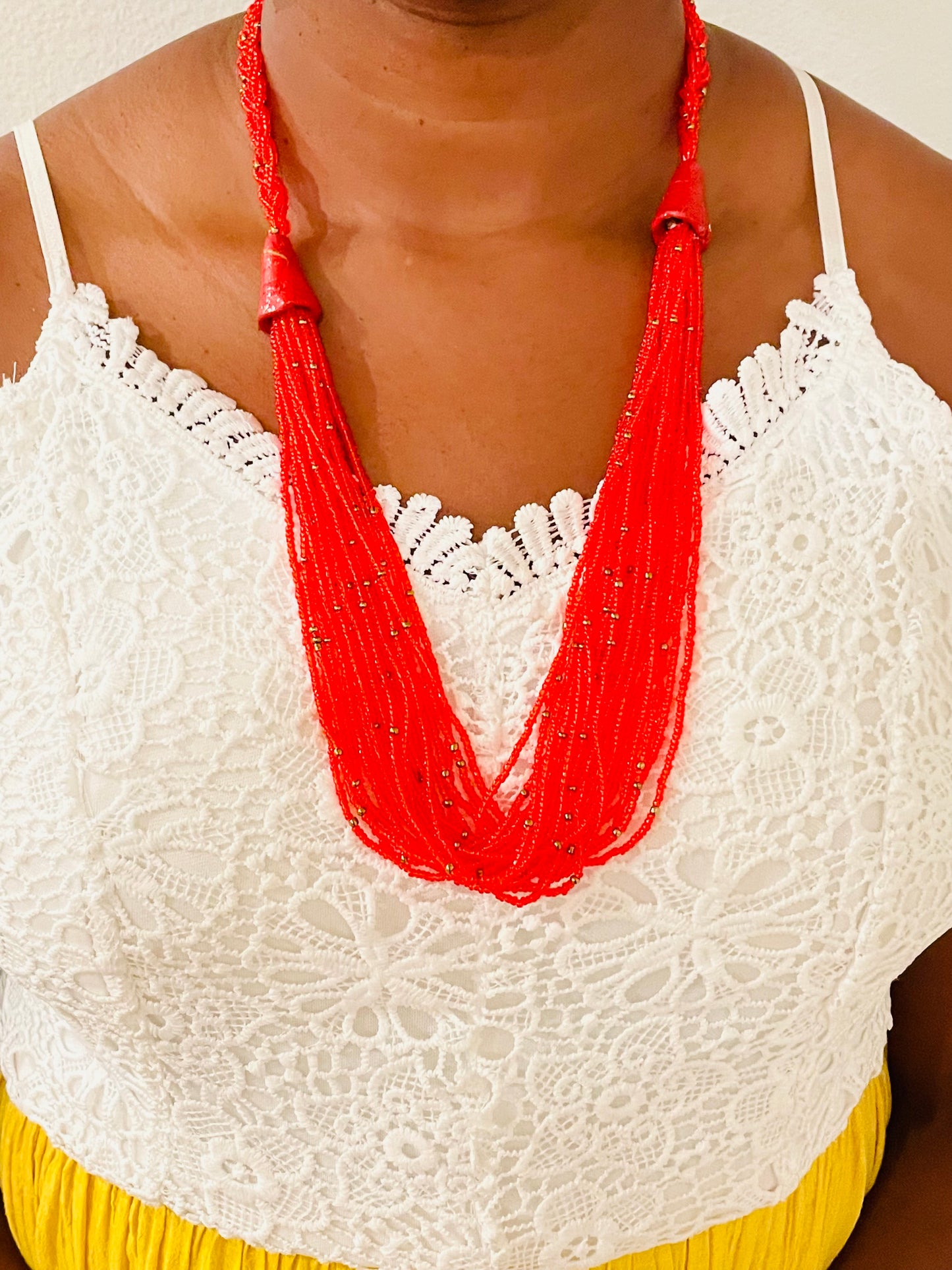 Long beaded necklace