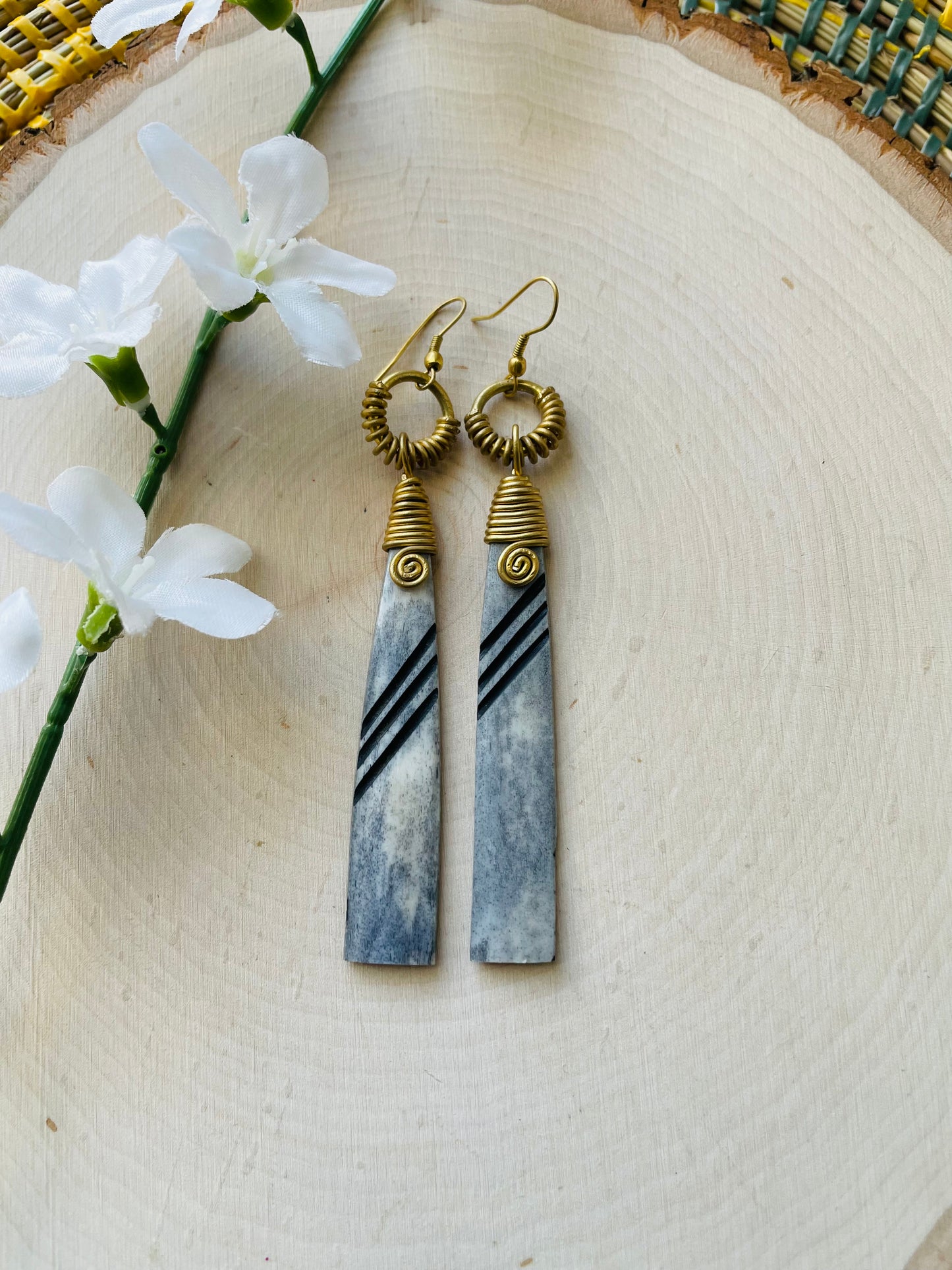 Madagascar Brass Earrings