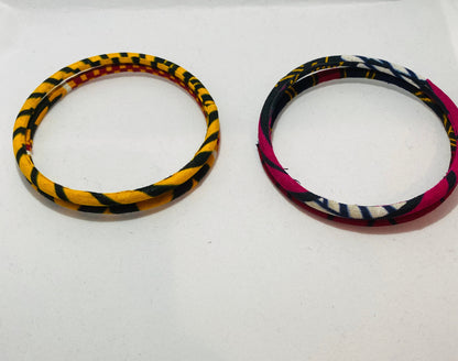 Senegalese Tribal Print Bangle Bracelets