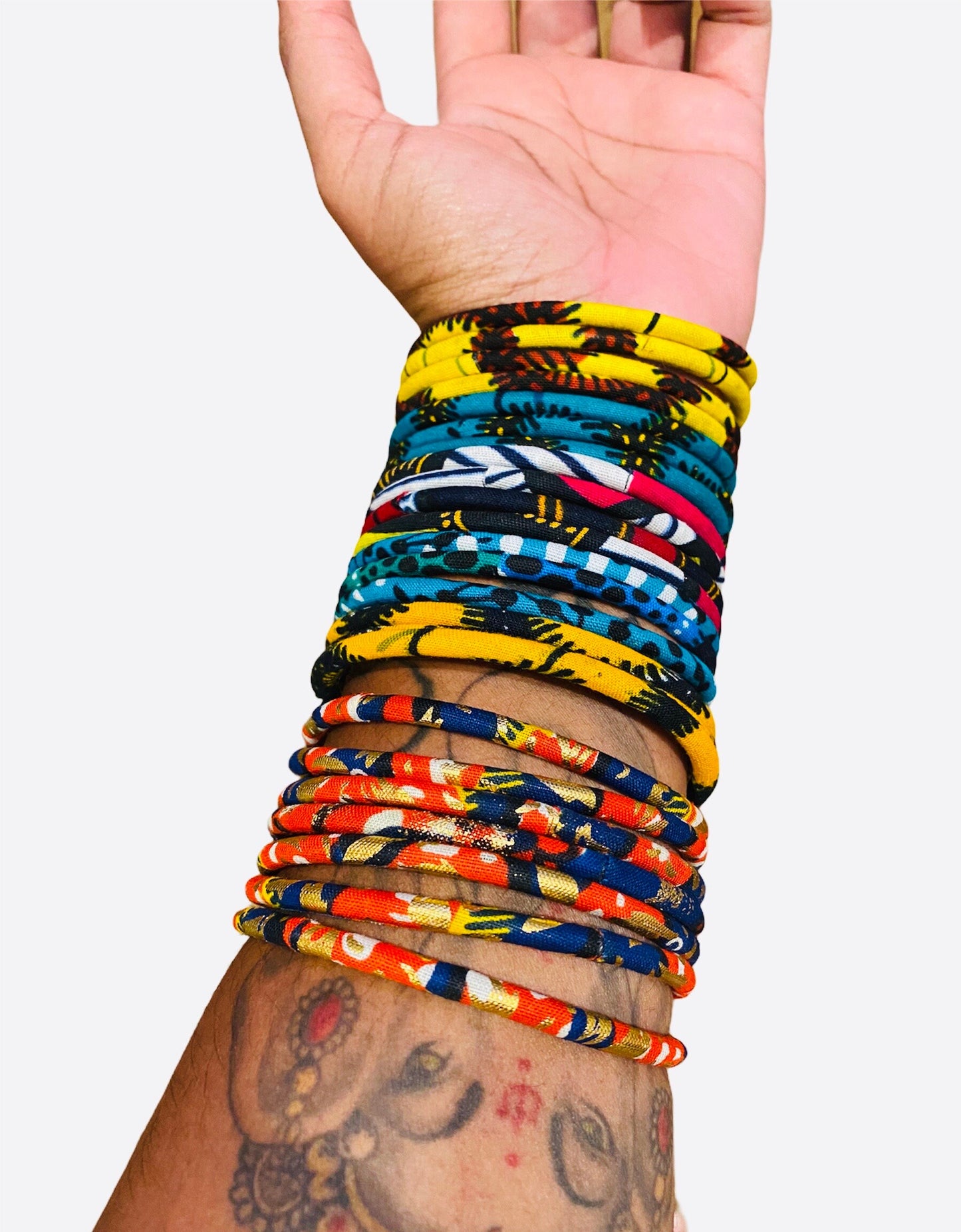 Senegalese Tribal Print Bangle Bracelets