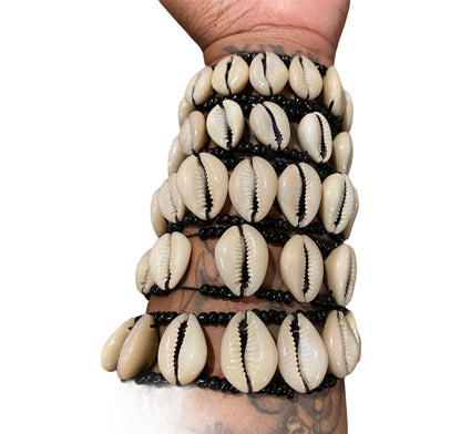 Cowrie shell bangle bracelets