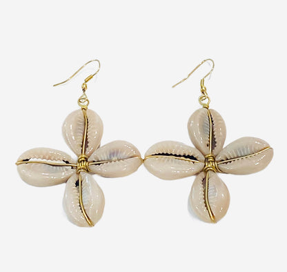 Cowrie Clover Earrings